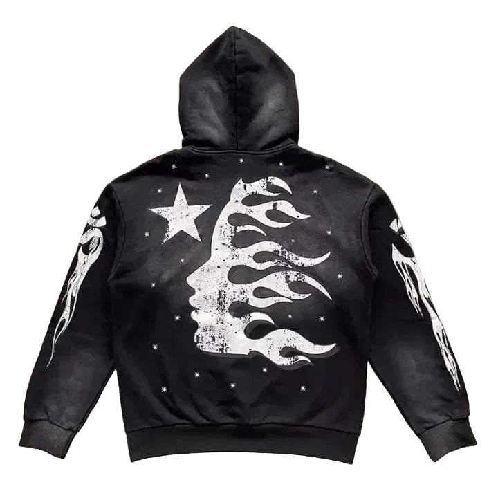 Hellstar Flare Black Flame Broek Hoodie