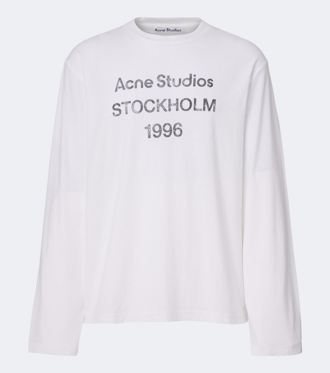 Acne Studios Logo cotton-blend jersey Long Sleeve shirt