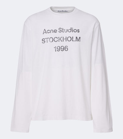 Acne Studios Logo cotton-blend jersey Long Sleeve shirt
